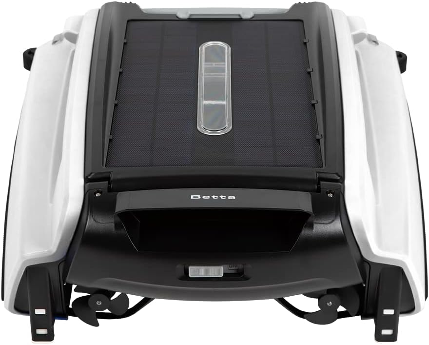 Robot Skimmer Solar para Piscinas Betta SE - Limpiador Automático de Superficie con Batería de Larga Duración y Motores Resistentes, Detección de Obstáculos, Uso Continuo (Blanco)