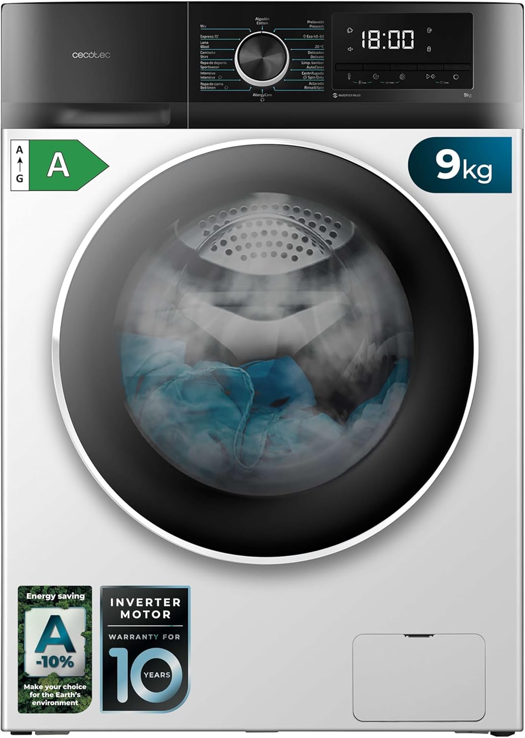 Lavadora Cecotec 9Kg Bolero Dresscode 9500: Eficiencia y Tecnología Inverter