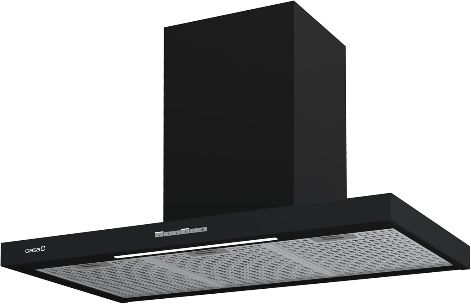 Campana Extractora Decorativa CATA Sygma 9010 BK, 90 cm, LED, Motor Silencioso, Negro