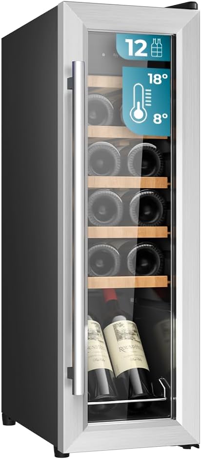 Vinoteca con Control de Temperatura y Capacidad para 12 Botellas