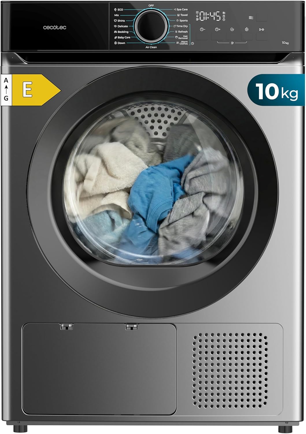 Secadora de Bomba de Calor Cecotec Bolero 10Kg, 700W, 15 Programas, Bajo Consumo