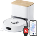 Robot Aspirador SwitchBot K11+ con Mopa, Succión de 6000 Pa, Vaciamiento Automático por 90 Días, Mapeo Inteligente LDS, Diseño Delgado de 3,6 Pulgadas, Compatible con Apple Home, Alexa y Google