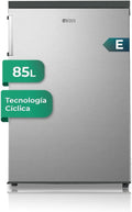 Congelador Vertical Svan 85L Inox, Puerta Reversible, Silencioso, Clase Energética E
