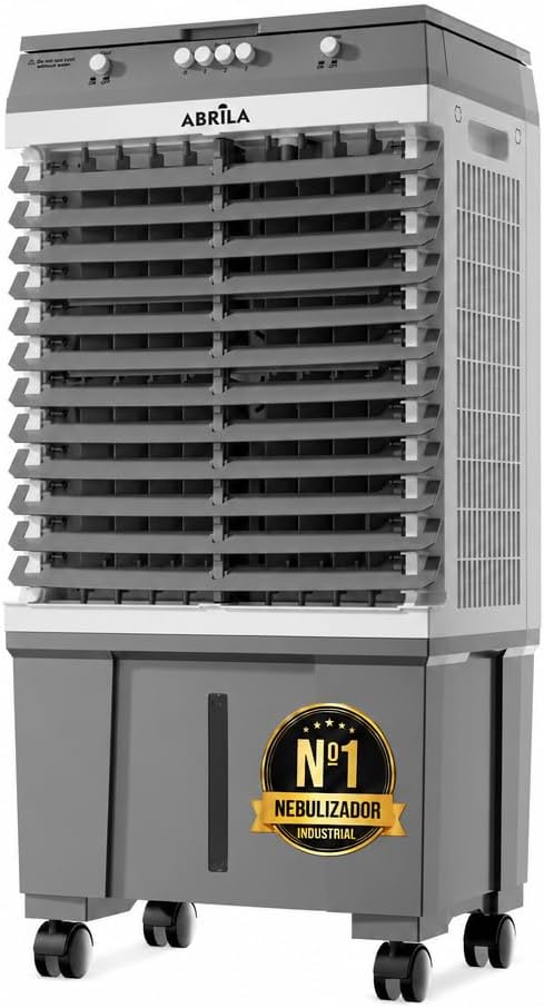 Climatizador Evaporativo Portátil 20L | Enfriamiento, Humidificación y Ventilación | 3 Niveles de Velocidad | Ruedas Incorporadas