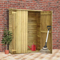 Caseta de Madera para Herramientas de Jardín con Estantes de Almacenamiento 123x50x171 cm