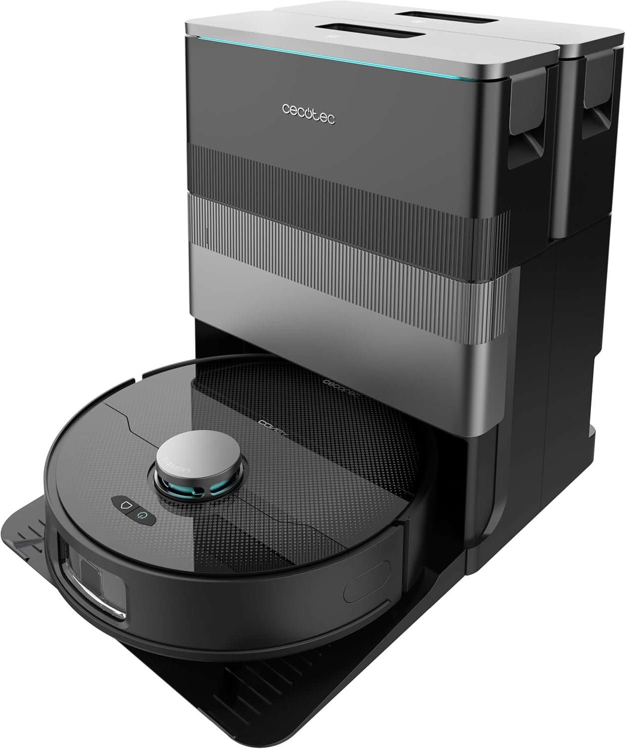 Cecotec Conga X70 Robot Aspirador Inteligente con Base Autovaciado, Succión 15000Pa, Tecnología Láser y Conexión Bluetooth