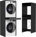 Armario para Lavadora con Soporte Seguro y Estante Ajustable, Ideal para Baño y Lavandería