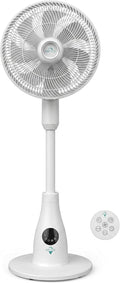Ventilador de Pie con Nebulización, 80W, 7 Velocidades, Depósito 2L, Temporizador 24h, Control Remoto, 8 Aspas