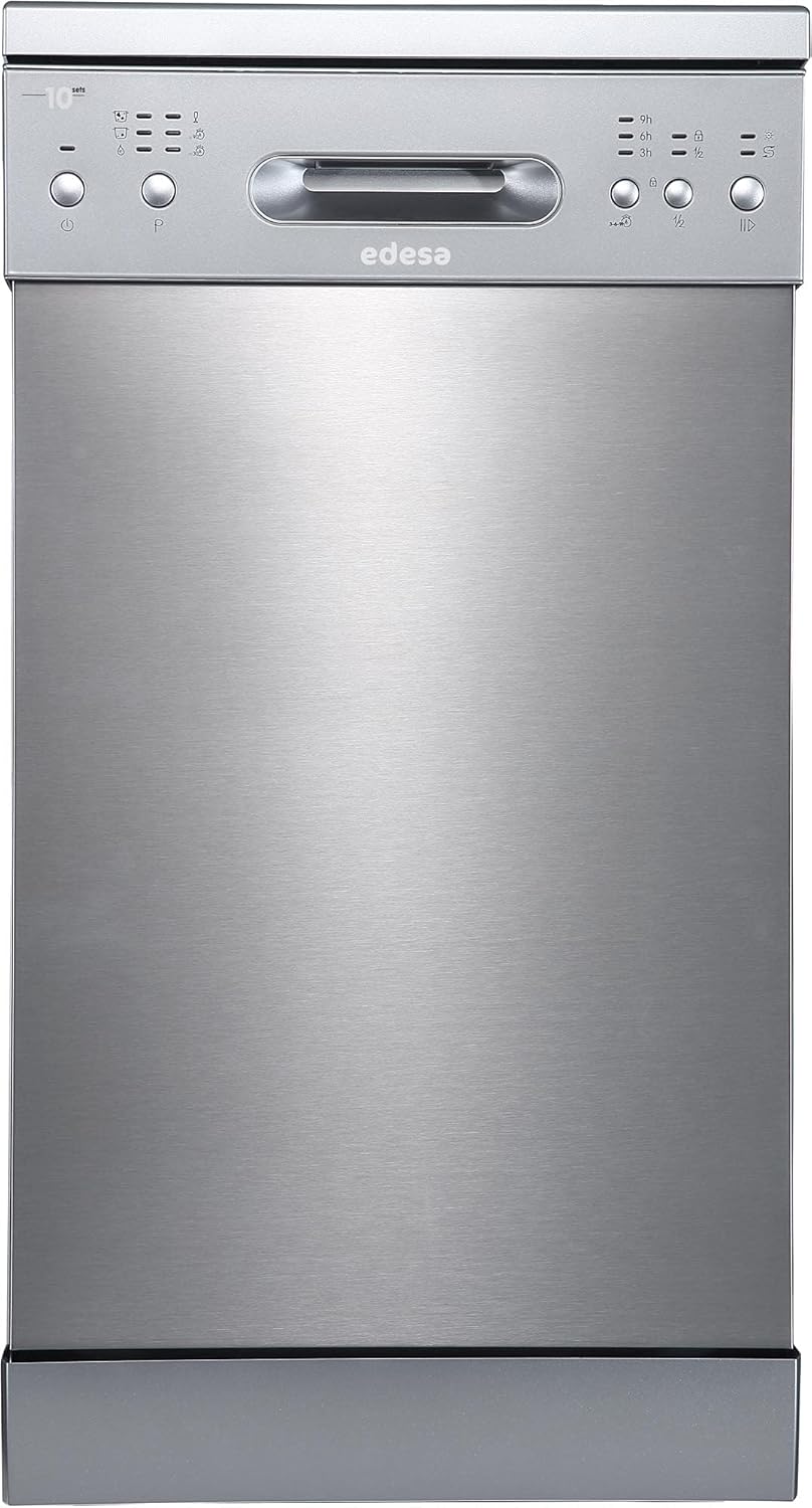 Lavavajillas Edesa 45 cm, 6 Programas, Silencioso 49 dB, Acero Inoxidable