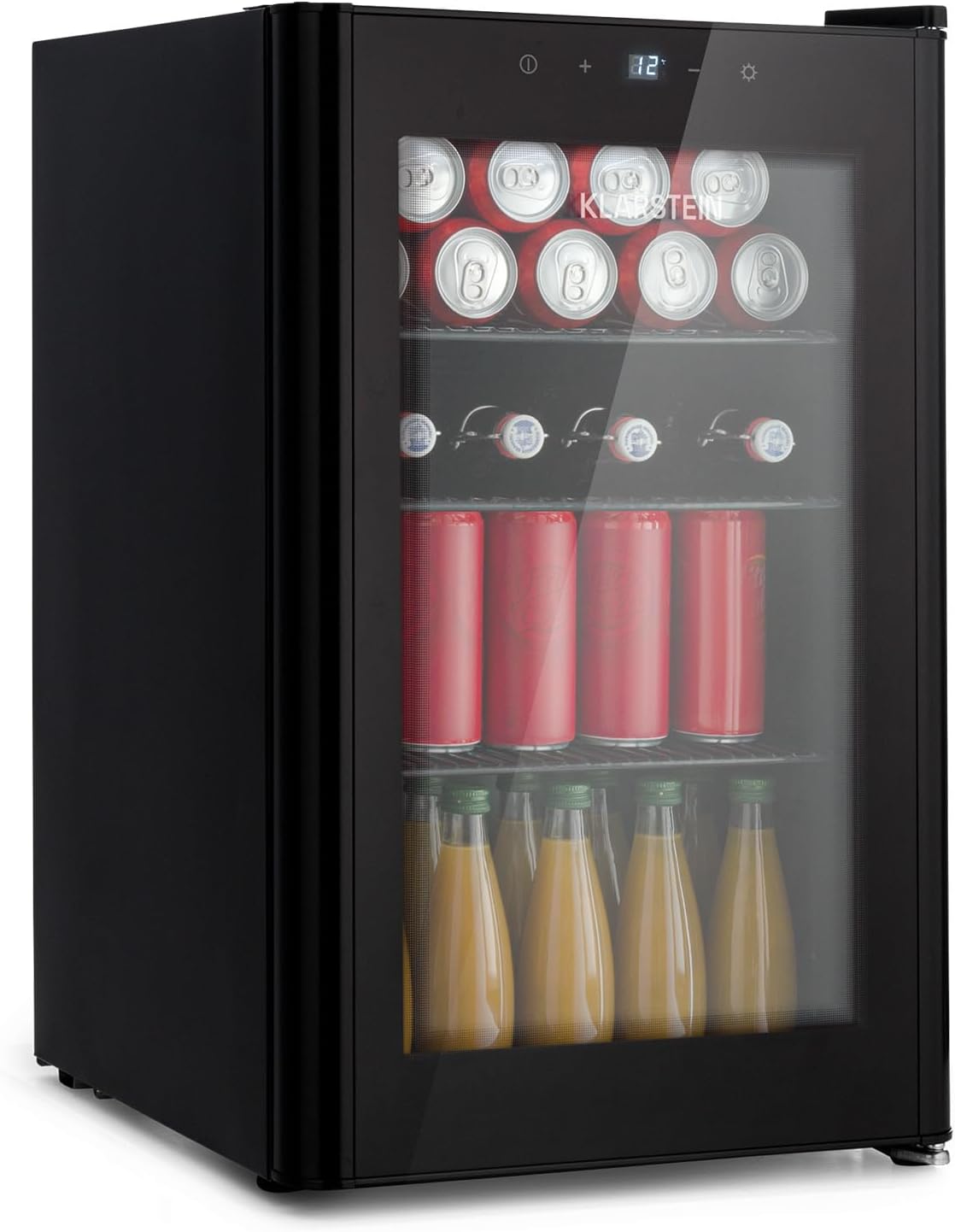 Minibar Klarstein 70L Puerta de Cristal, Iluminación LED, Silencioso