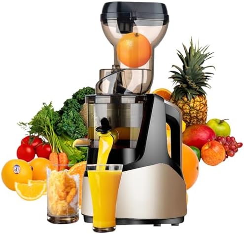 Exprimidor Lento de Prensa en Frío para Frutas y Verduras, Fácil Limpieza y Gran Canal de Alimentación